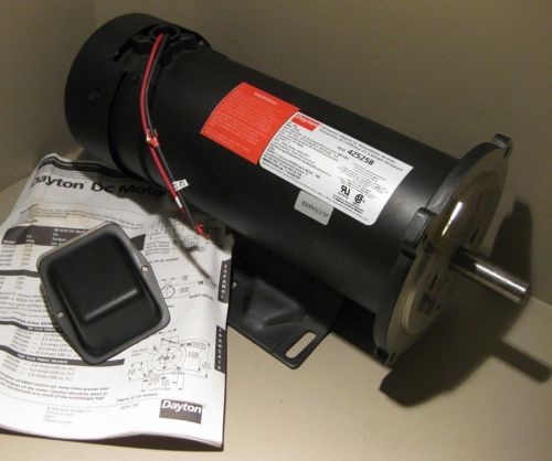 Dayton 4Z525 Electric DC Motor Permanent Magnet 3/4HP 4Z525B 1750RPM 56C TEFC