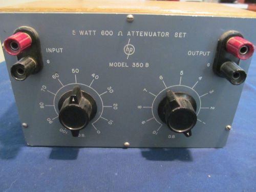 Hewlett Packard 350B Attenuator Set 5 Watts 600 Ohms Wooden Box Ser#2288