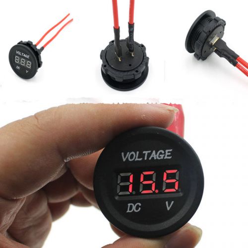 12v-24v car motorcycle led dc digital display voltmeter waterproof meter free sh for sale