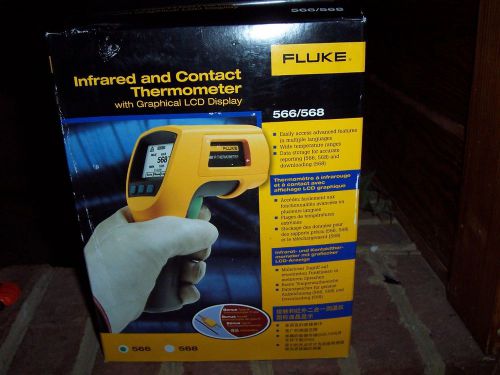 NEW FLUKE 566 INFRARED AND CONTACT THERMOMETER