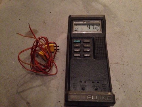 Fluke 52 K/J Dual-Input Thermocouple Digital Thermometer w/ Temperature Probe