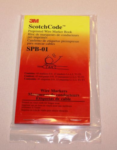 3M ScotchCode SPB-01 Preprinted Wire Marker Book NEW IN PACKAGE