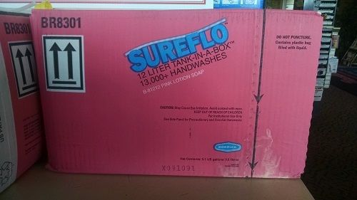 Bobrick B-81212 SureFlo Tank-In-A-Box Pink Lotion Soap, 12 Liter