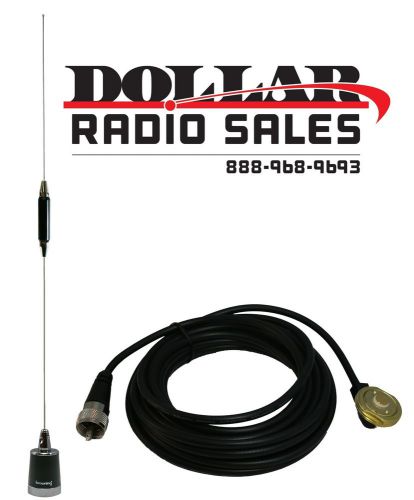 New tram uhf 450-470mhz 5.5dbd gain nmo antenna kit icom kenwood mobiles pl259  for sale