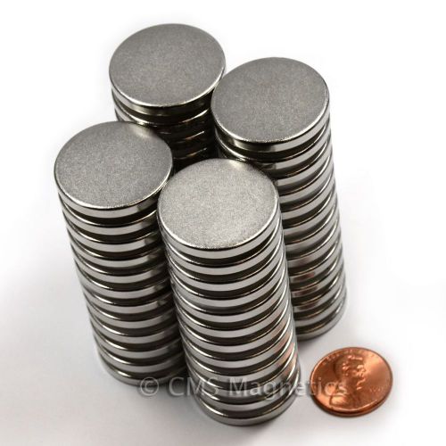 Grade N50 Disc Neodymium Magnets Dia 1x1/8&#034; Rare Earth Magnets 50-Counts