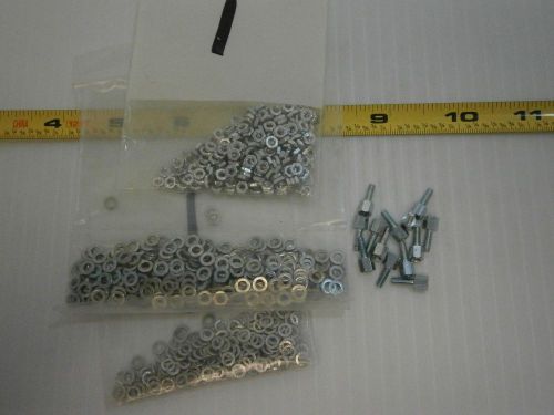 Raf 4750-3-12 3/16 hex jack screw nut lock washer steel zinc lot of 150 #532 for sale