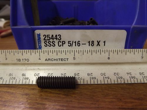 150 each 5/16 - 18 x 1 black oxide, steel, cup point, socket set screw. fastenal for sale