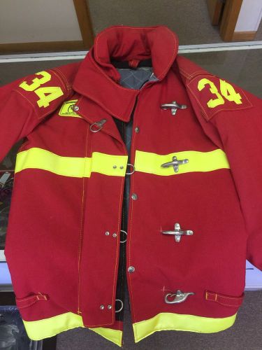 Red Morning Pride Bunker Coat-Chest 34