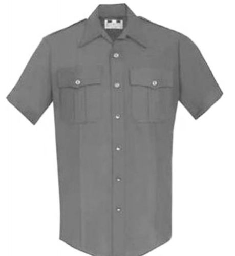 FLYING CROSS UNIFORM Duro Poplin Short Sleeve Shirt GREY Size 16 * FREE SHIPPING