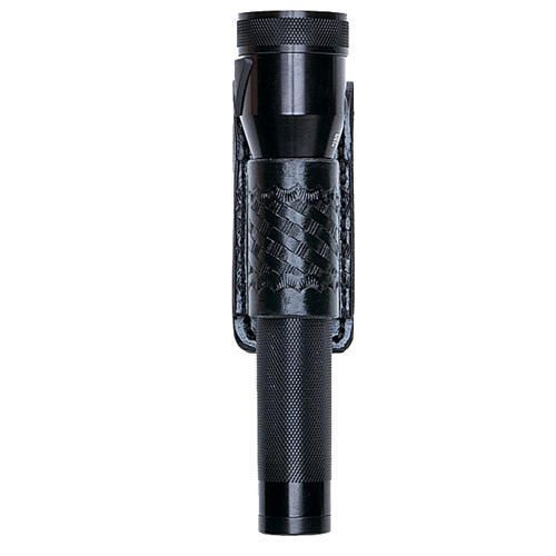 Aker A554-BP Open Top &amp; Bottom Flashlight Holder w/ Retention Device For Stinger