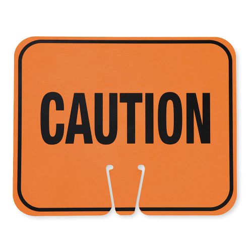 Cortina 03-550-c - abs plastic traffic cone sign &#034;caution&#034; 11 &#034; w x 13&#034; h orange for sale