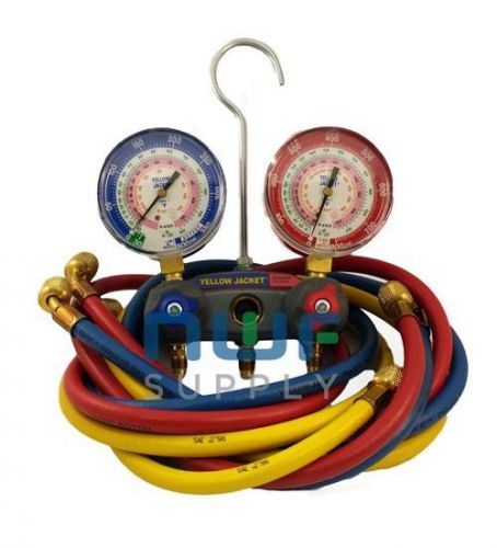 Yellow Jacket TITAN 2-Valve Charging Manifold Gauge Set With Hoses 49867