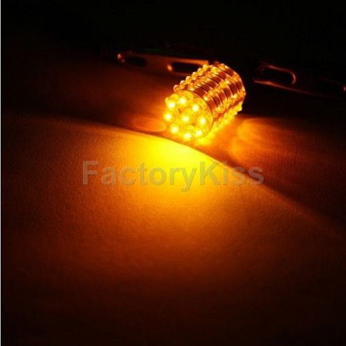 Auto 2 x Car Bulbs 1156 BA15S 63-LED Amber Turn/Tail Light #028 ASG