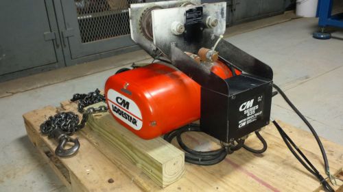 Cm 1 ton electric chain hoist lodestar 635 power trolley l 1 14&#039; lift for sale