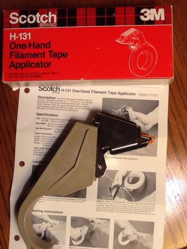 3m  h-131 scotch one hand filament tape applicator dispenser in box unused for sale