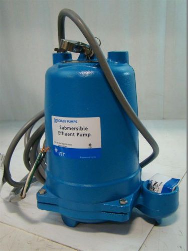 Goulds Pumps Submersible Effluent Pump 1 HP 2900RPM Single Phase WE1029H