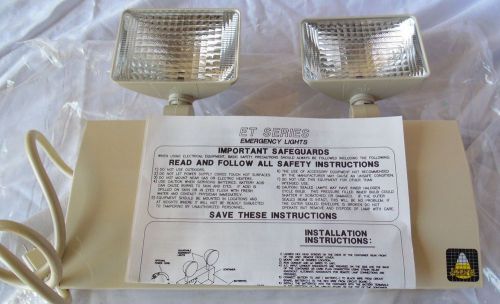 Big beam et series emergency system lights 2et6s8p2 w/ batt s68 unit# wb499-5043 for sale