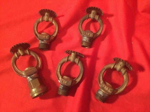 Antique 1930&#039;s  ?  brass fire sprinkler heads csb youngstown lot of 5 for sale