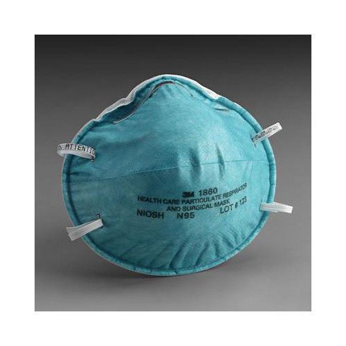 3M 1860 N95 Particulate Disposable Respirator - NIOSH 42CFR84 (20 Per Box)