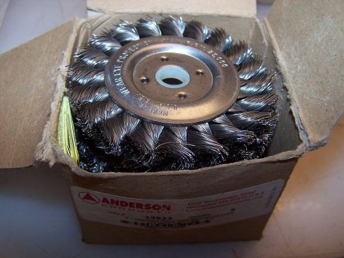 (5) NEW ANDERSON 3&#034; STANDARD TWIST KNOT WIRE WHEEL BRUSH 13523  BOX OF 5