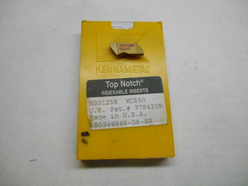 KENNAMETAL CARBIDE INSERTS , NG3125R ,  KC850 , 9 INSERTS