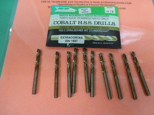 SCREW MACHINE DRILL COBALT #18 {.1695&#034;] DIAM 135 SPLIT POINT 10 PCS NEW $10.00