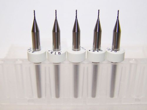 (5) - 0.50mm (.0197&#034;) 3 FLUTE MICRO CARBIDE ENDMILLS Kyocera Tycom