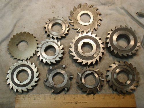 MACHINIST TOOLS LOT 10 SIDE MILL CUTTING BLADES SAW END SLOT SIDE CUTTERS LATHE