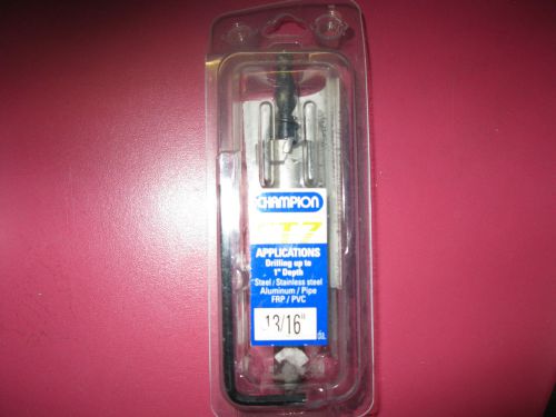 NEW CHAMPION CUTTING TOOLS CT7 13/16&#034; CARBIDE TIPPED HOLE CUTTER-ELECTRICAL