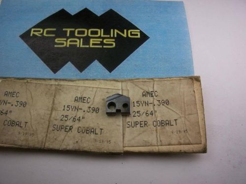 25/64 .3906 super cobalt spade drill insert ticn coated series #y t-a 15yn-.390 for sale