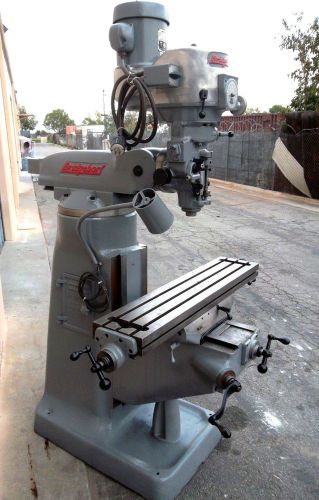 NICE!! 9”x 42” Bridgeport Vertical Milling Machine Variable Speed Head