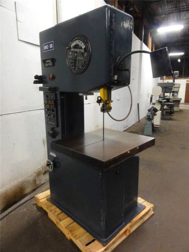 NICE Peerless Vertical Band Saw Model HVC-20, 20&#034; Capacity Variable Speed Welder