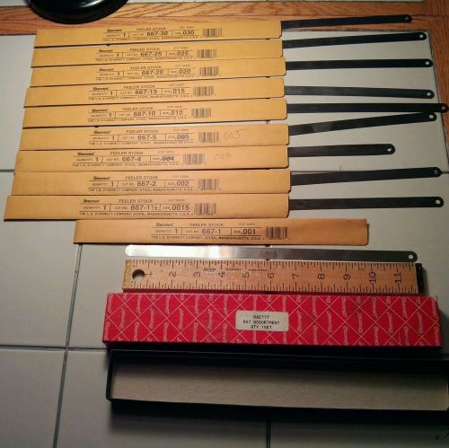 Lot Of 10 Vintage L S  STARRETT Feeler Stock No  667  .001 - .030 Feeler Gages