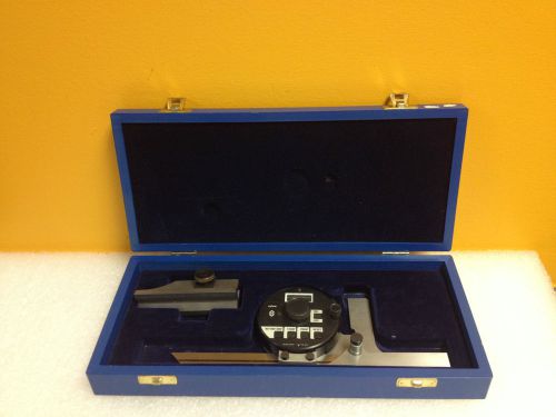 Fowler 54-440-900 (Sylvac) 1x360°, 2x180°, 4x90° Protractor Set, w/ Case