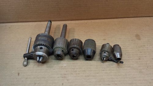 Lot of 6 Drill Chucks JT3, Jacobs (#32. 2A, U4G4) 2  Keyless Craftsman