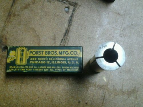 4c PORST BROS. COLLET NEW 9/16  LATHE HARDINGE