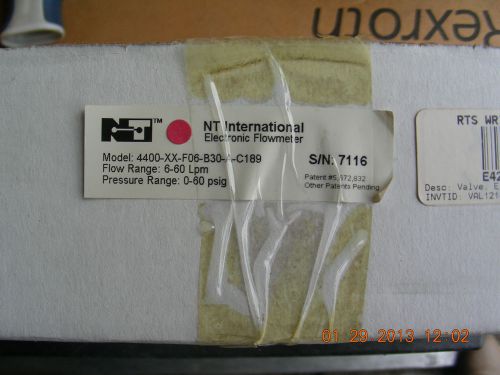 NT INTERNATIONAL 4400 FLOW METER   PN:  4400-XX-F06-B30-A-C189