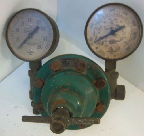 VINTAGE &#034;SMITH WELD EQUIP CORP&#034; WELDING REGULATOR ~ DUAL GAUGES