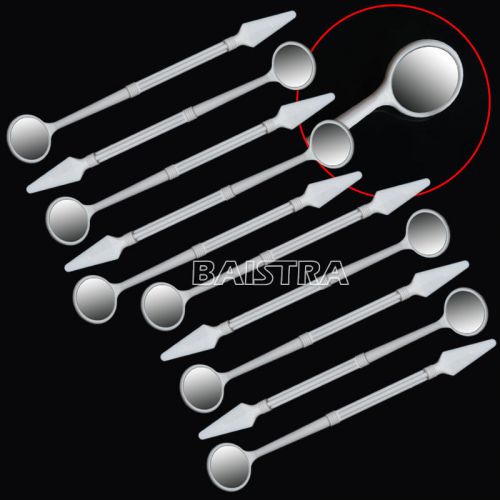 10 Pcs Single Use Dental Dentist Disposable Use Anti-fog Plastic Mouth Mirror