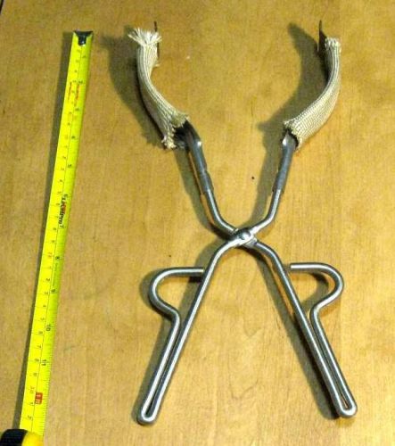 Laboratory Flask Lab Crucible Tongs Holder Deluxe + Giant Tweezers Forceps