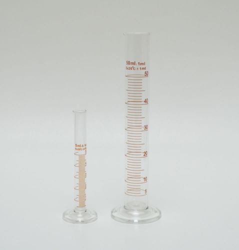 CYLINDERS GRADUATED MEASURING 5mL 50mL LAB BOROSILICATE GLASS 5 50 mL NEW