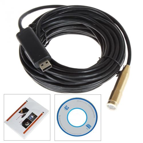 AA 10M 30ft Waterproof USB Borescope Endoscope Inspection Snake Tube Pipe Camera