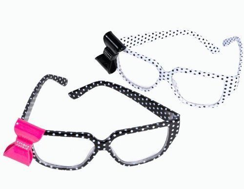 Polka Dot Nerd Glasses with Bow