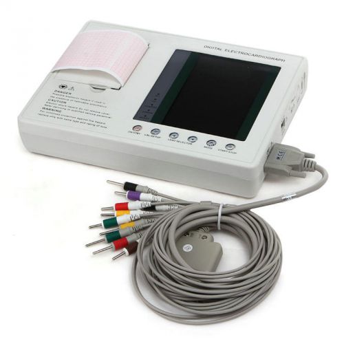 New 12-lead digital 3-channel electrocardiograph ecg/ekg machine interpretation for sale