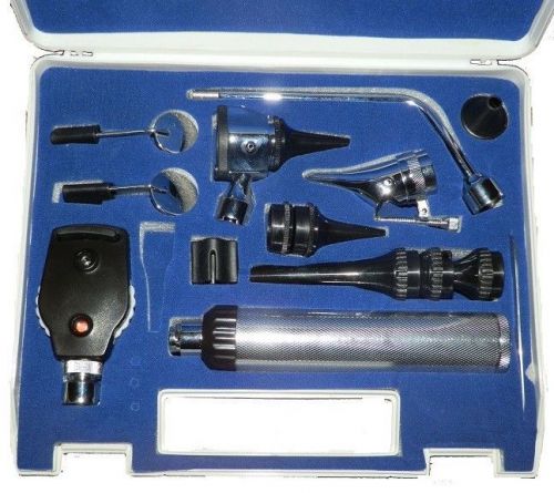 Ent ophthalmoscope/otoscope diagnostic set, bright &amp; whitest led illumination for sale