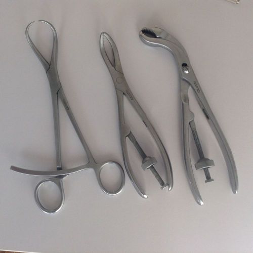 3 Pcs Bone Reduction Forceps Bone holding Forceps kit  orthopedics Instruments