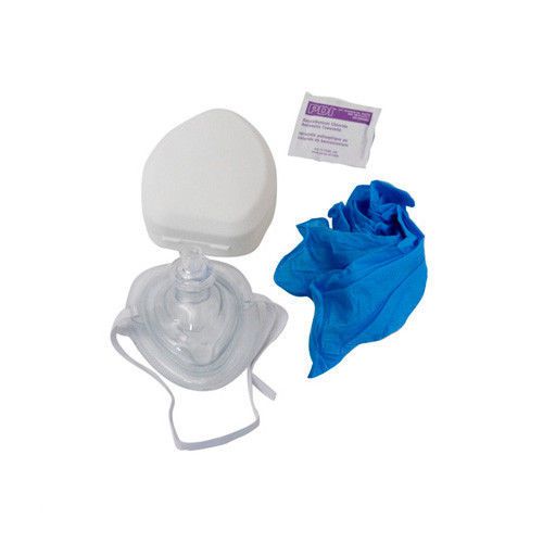 LOT OF 10 POCKET SIZE CPR MASK with Hard Case + O2 Inlet AMBU Free Shipping