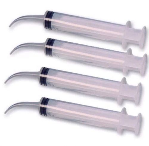 Monoject Type Utility Irrigation Syringes Curved Tip 4 pcs 12cc PROMOTION