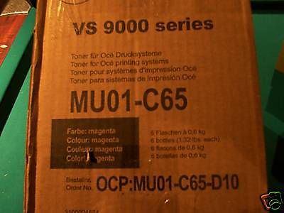 New case of 6 oem oce vs 9000 magenta mu01-c65 toner for sale