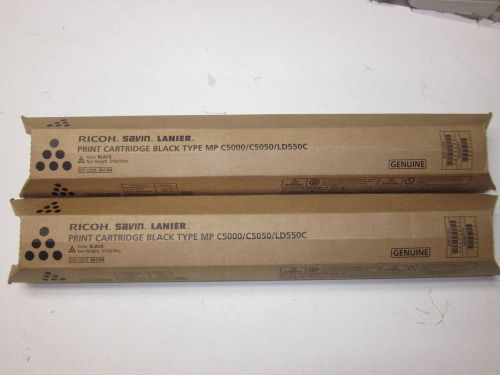 NEW Genuine Ricoh Savin Lanier 841284 (2pk) Black Toner C5000 C5050 LD550c NEW